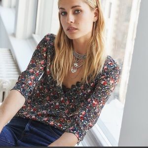 Sezane V Neckline Blouse NWT